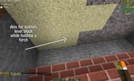 Entire columns of gravity-affected blocks can break by using torches (Image via WonderHowTo)